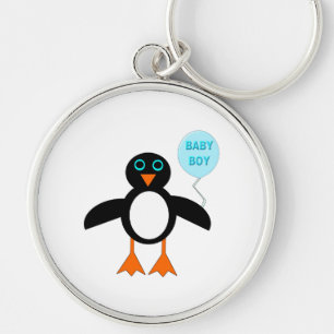 Porte-clés Bébé bleu mignon garçon Porte - clé de pingouin