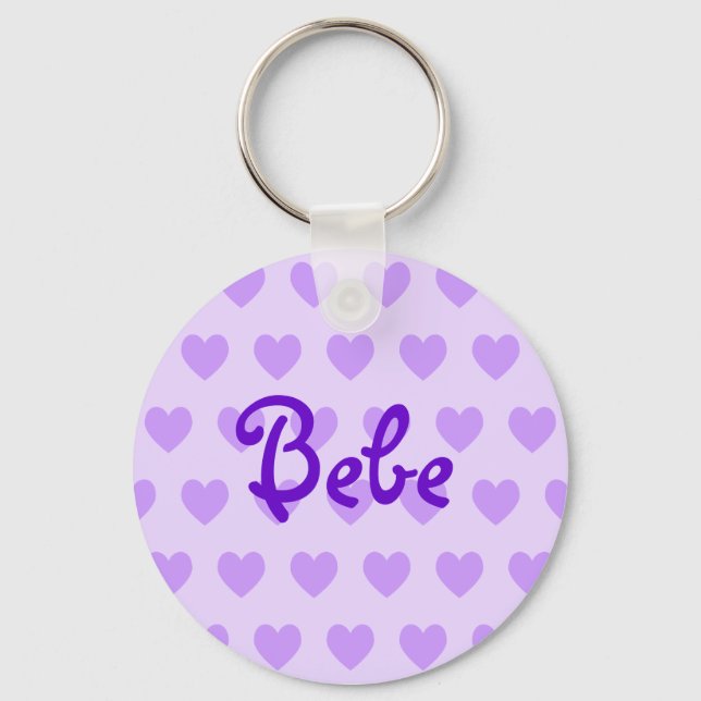 Porte-clés Bebe en violet (Recto)