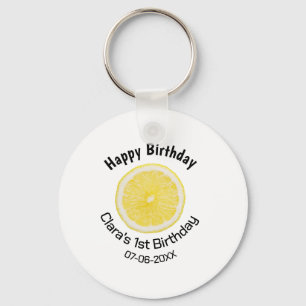 Porte-clés Bébé enfants 1er anniversaire citron tranche ajout