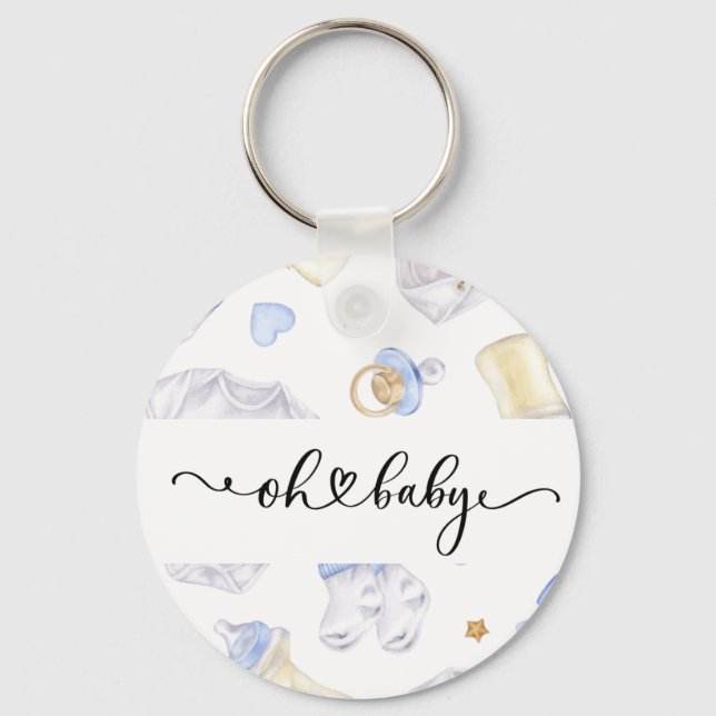 Porte-clés bébé garçon | Cadeau souvenir pour une  (Recto)