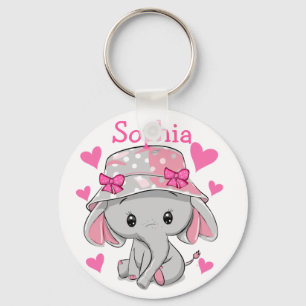 Porte-clés Bébé mignon Eléphant fille
