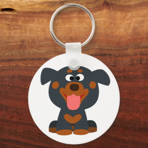 Porte-clés Bébé mou caricature Porte - clé Rottweiler