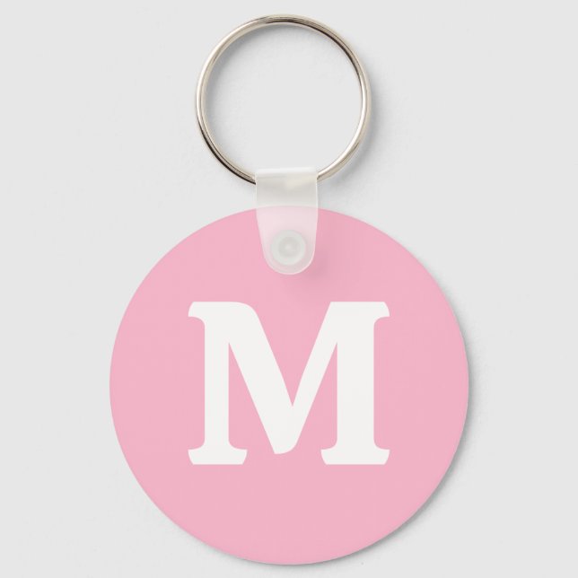 Porte-clés Bébé rose couleur solide (Recto)