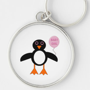 Porte-clés Bébé rose mignonne fille Porte - clé de pingouin