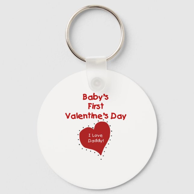 Porte-clés Bébé Valentine I Love Papa (Recto)
