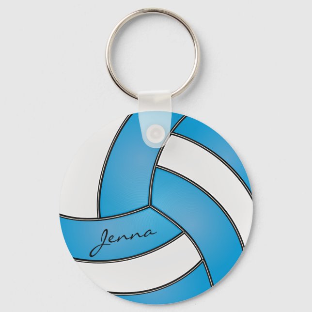 Porte-clés Bébé Volley Bleu et Blanc (Recto)