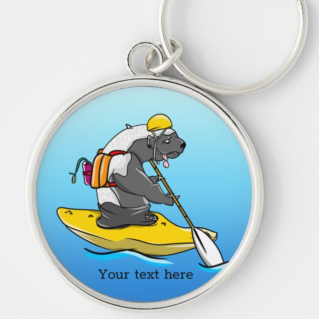 Porte-clés Bécastre de miel en kayak (Devant)