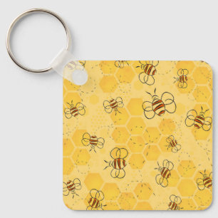 Porte-clés Bee Buzzing Honey Bees mignonne