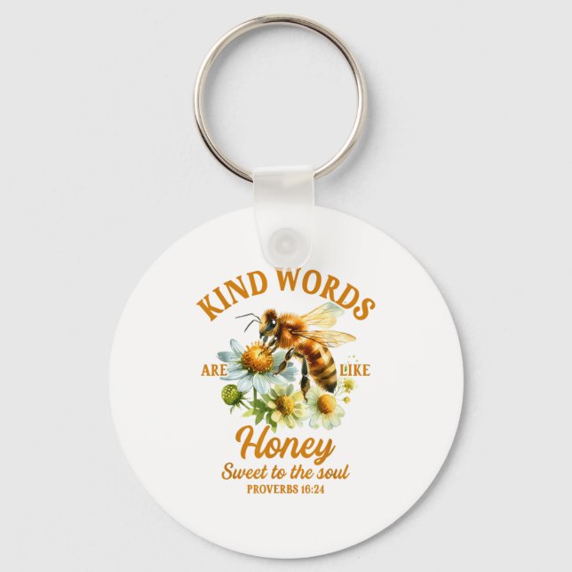 Porte-clés Bee Kind Kindness Motivational Kind Words Are Like (Recto)