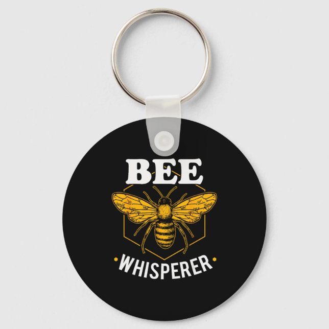 Porte-clés Bee Whisperer - Funny Beekeeng &amp; Beekeeper  (Recto)