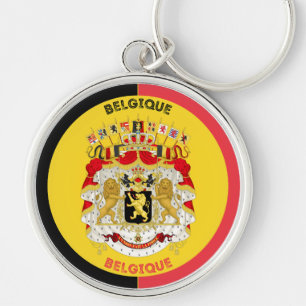 Porte-clés Belgique Belgique Blason Forme de Cercle