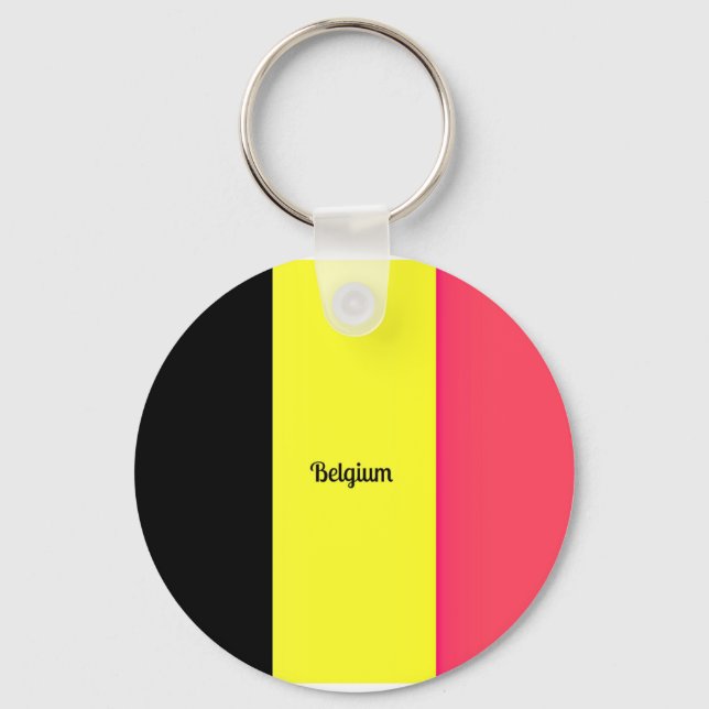 Porte-clés BELGIQUE : Drapeau de Belgique (Recto)