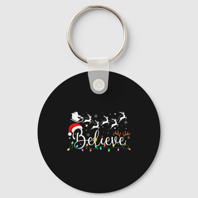Porte-clés Believe Santa Claus Believe Christmas Matching Paj (Recto)