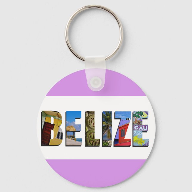 Porte-clés Belize Tropical Beach Blue Ocean Travel Photos (Recto)