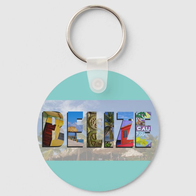 Porte-clés Belize Tropical Beach Blue Ocean Travel Photos (Recto)