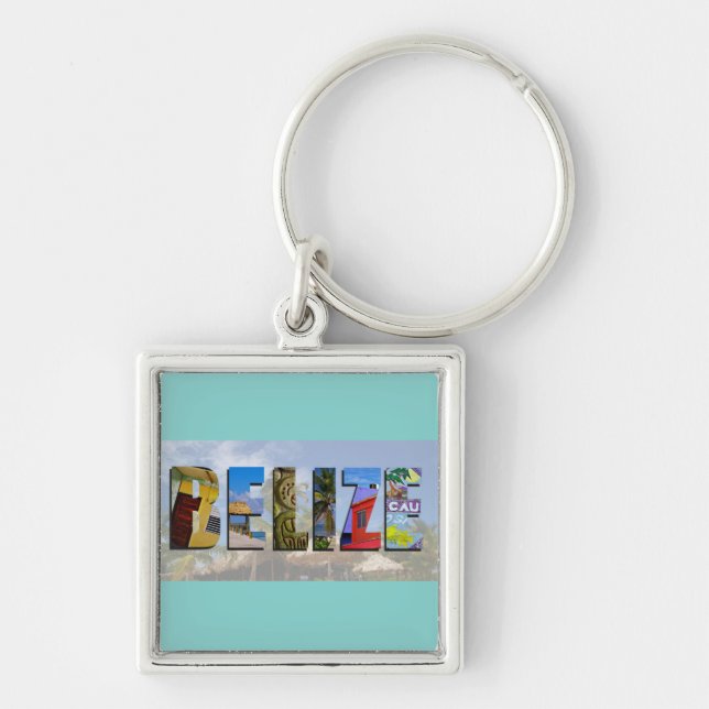 Porte-clés Belize Tropical Beach Blue Ocean Travel Photos (Devant)