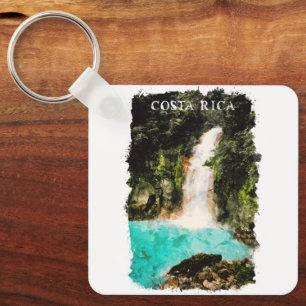Porte-clés Belle Aquarelle Costa Rica Nature