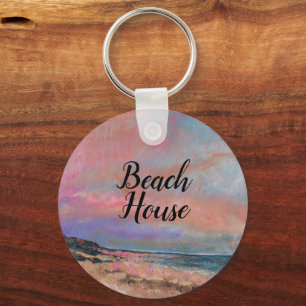 Porte-clés Belle Beach House Porte - clé d'art
