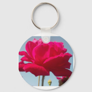 Porte-clés Belle belle Rose céleste rouge contre bleu