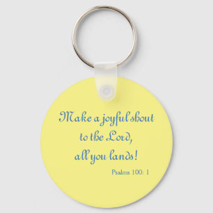 Porte-clés Belle Bible Verse Jaune et Bleu