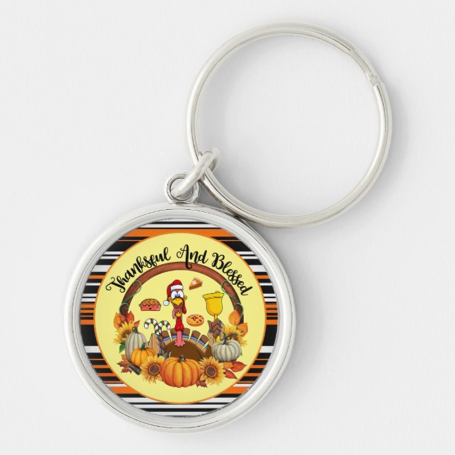 Porte-clés Belle Collection d'automne populaire Thanksgiving (Devant)