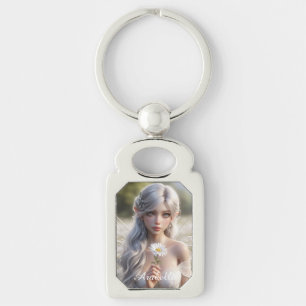 Porte-clés Belle fée d'avril en marguerite