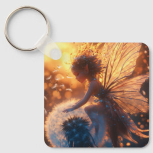 Porte-clés Belle fée solaire avec Dandelion