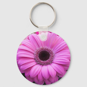 Porte-clés Belle fleur rose de gerbera