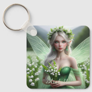 Porte-clés Belle May Fairy dans Lilies de la Vallée