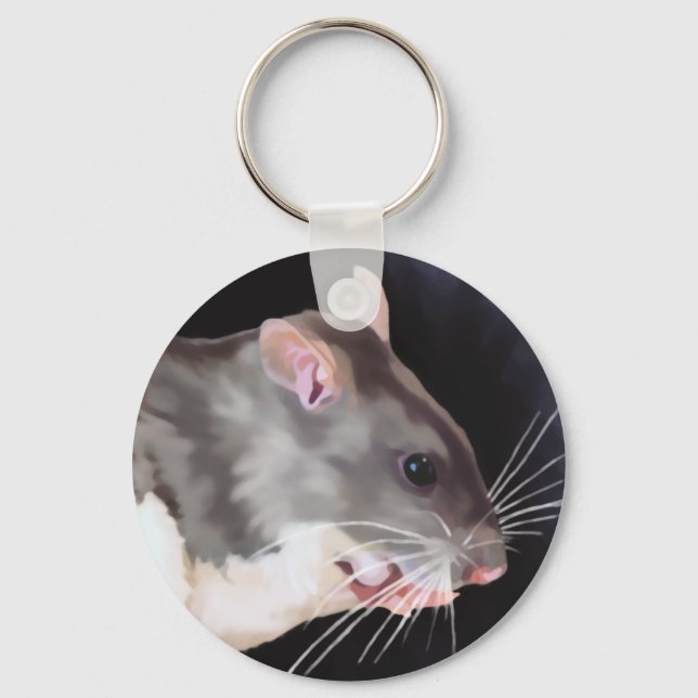 Porte-clés Belle Peinture Rat (Recto)