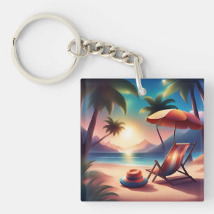 Porte-clés belle plage