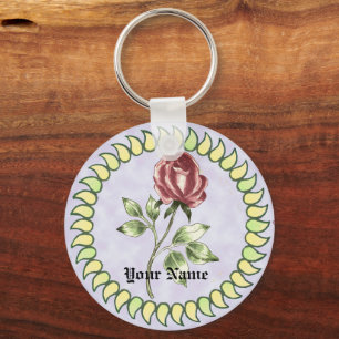 Porte-clés Belle Rose rouge