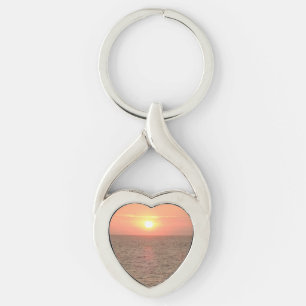 Porte-clés Belle Sunset Heart Keychain