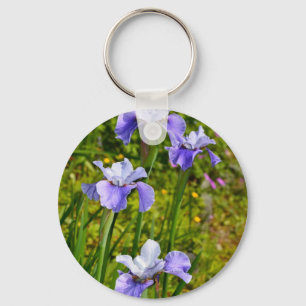 Porte-clés Belles fleurs d'iris violet