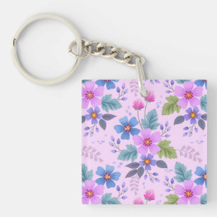Porte-clés Belles fleurs motif floral-36841