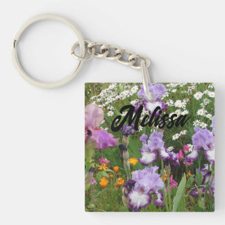 Porte-clés Belles Iris Violettes Irides fleur floral Jardin