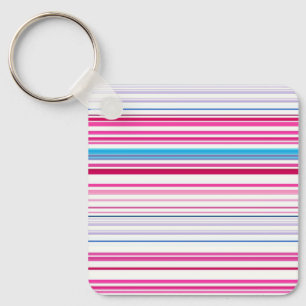 Porte-clés Belles rayures rose bleue