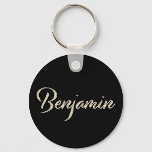 Porte-clés Benjamin Name whitegold Button