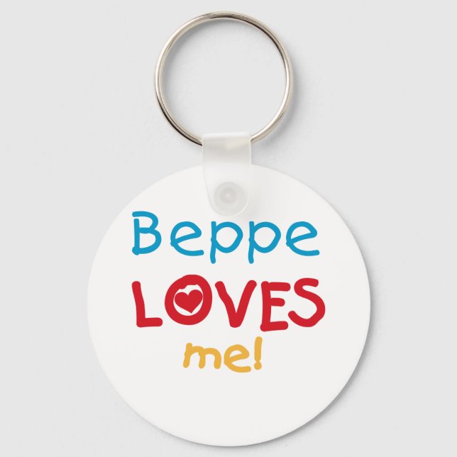 Porte-clés Beppe aime mes t-shirts et cadeaux (Recto)