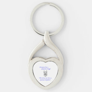 PORTE-CLÉS BERGER ALLEMAND D'ANGE GARDIEN