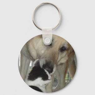 Porte-clés Berger allemand et ami Kitty