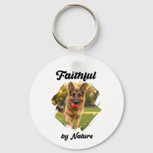 Porte-clés Berger Allemand GSD Photo Fidèle de Nature