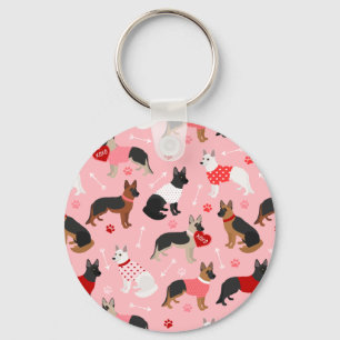 Porte-clés Berger allemand Valentine Motif