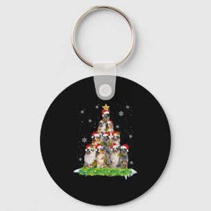 Porte-clés Berger australien Aussie Arbre ornemental de Noël