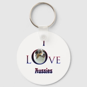 Porte-clés Berger australien I Love