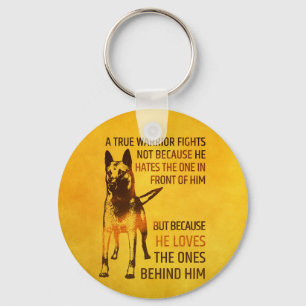 Porte-clés Berger belge - Malinois - guerrier vrai