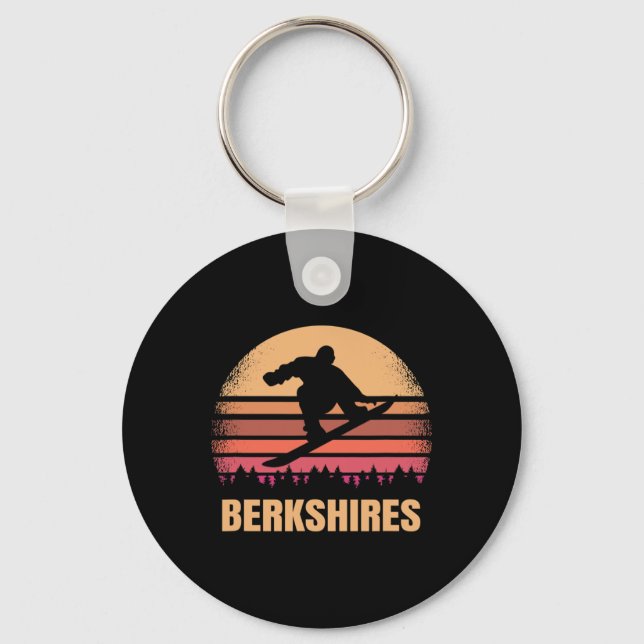 Porte-clés Berkshires Machusetts Snowboard Extérieur Mois 80 (Recto)