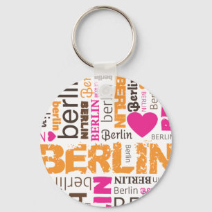 Porte-clés Berlin german typography key chain