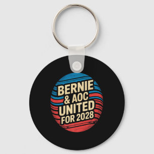 Porte-clés Bernie Sanders Et Aoc 2028 Pour La Campagne Du Pré