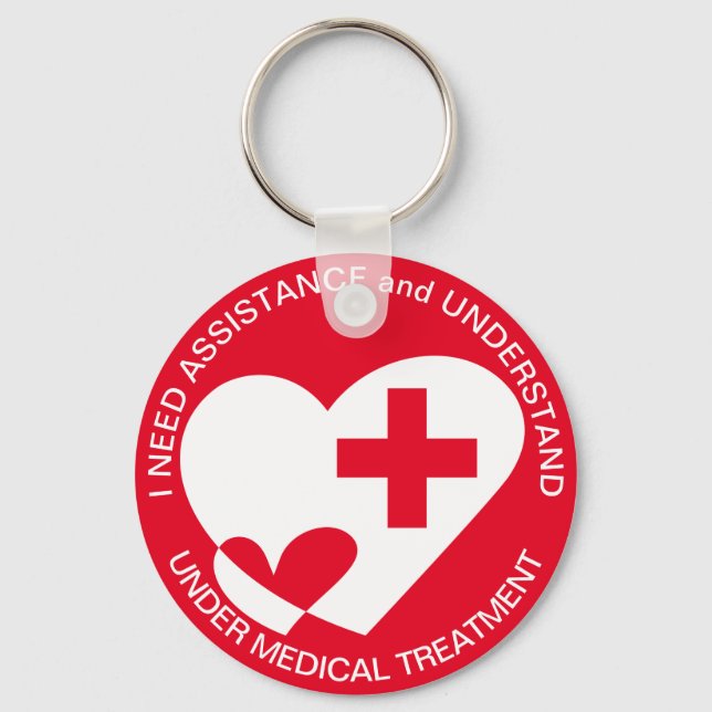 PORTE-CLÉS BESOIN D'AIDE/D'AIDE (Recto)